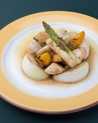 本日野菜のロースト、焦がしバターソース